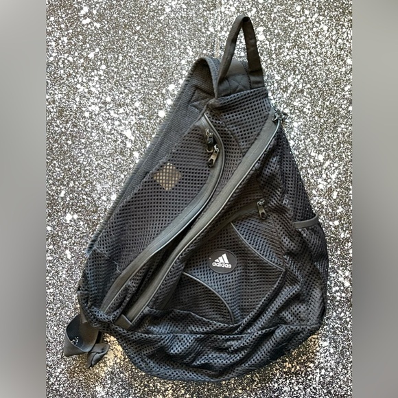 Adidas Mesh Sling Crossbody BackPack Book Bag - Picture 1 of 5